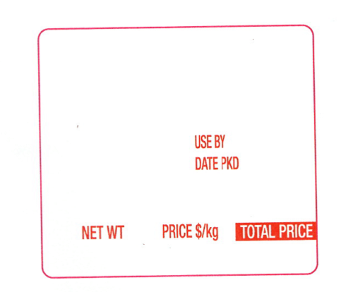 Utility ISHIDA Scale Label LLIN302